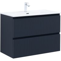 Тумба под раковину Aquanet Джейн 90 335430 подвесная Маренго — фото 1, Тумбы под раковину