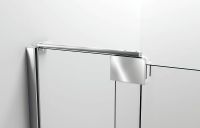 Душевая дверь Vincea Extra 120 VDP-1E1112CLGM профиль Вороненая сталь стекло прозрачное — фото 4, Распашные душевые двери