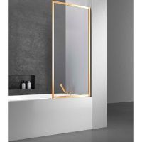 Шторка на ванну Vincea 70x140 VSB-41700CLG профиль Брашированное золото стекло прозрачное — фото 2, Неподвижные шторки для ванной