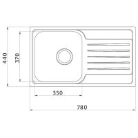 Кухонная мойка Iddis Sound 78 SND78SDi77 Сатин — фото 3, Кухонные мойки