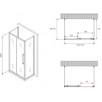 Товар: Душевой уголок Abber Schwarzer Diamant 130x70 AG30130BMH-S70BM-S70BM профиль Черный стекло матовое - фото 5 Душевой уголок Abber Schwarzer Diamant 130x70 AG30130BMH-S70BM-S70BM профиль Черный стекло матовое — фото 5, Душевые уголки