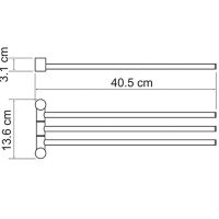 Товар: Полотенцедержатель WasserKRAFT Exter K-1533 поворотный Светлая бронза - фото 3 Полотенцедержатель WasserKRAFT Exter K-1533 поворотный Светлая бронза — фото 3, Полотенцедержатели