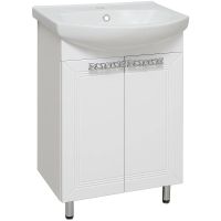 Тумба под раковину Runo Монро 55 00-00000457 Белая — фото 1, Тумбы под раковину