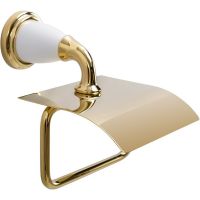 Держатель туалетной бумаги Art&Max Bianchi AM-E-3683-Do с крышкой Золото — фото 1, Держатели туалетной бумаги