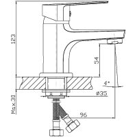 Смеситель для раковины Orange Loop M26-021GR Серый — фото 4, Смесители для раковины