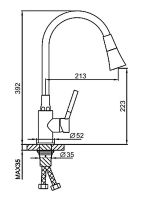 Смеситель для кухни Frap H44-8 Белый Хром арт-F4044-8 — фото 7, Смесители для кухни