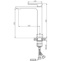 Смеситель для раковины Orange Lutz M04-121w Белый — фото 9, Смесители для раковины