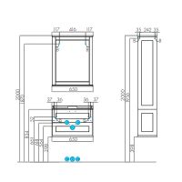 Зеркало Aquaton Леон 65 1A187102LBPS0 Дуб белый — фото 3, Зеркала в ванную комнату