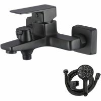 Смеситель для ванны WesnaArt Narcis NAR06-310BL-25201 Черный матовый — фото 1, Смеситель для ванны