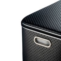 Товар: Корзина для белья Geralis PBH-S Punto Черная, кант Хром, большая - фото 4 Корзина для белья Geralis PBH-S Punto Черная, кант Хром, большая — фото 4, Корзины для белья