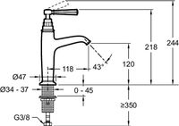 Смеситель для раковины Jacob Delafon Cleo 1889 E24308-BGG Золото глянцевое — фото 5, Смесители
