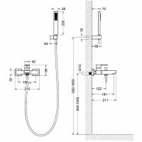 Товар: Смеситель для ванны Aquatek Либра AQ1649CR Хром - фото 4 Смеситель для ванны Aquatek Либра AQ1649CR Хром — фото 4, Смеситель для ванны