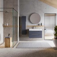 Товар: Тумба под раковину Aqwella Cube 70 CUB0107GR подвесная Серая матовая - фото 6 Тумба под раковину Aqwella Cube 70 CUB0107GR подвесная Серая матовая — фото 6, Мебель для ванной