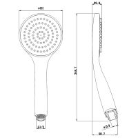 Товар: Ручной душ Whitecross Y brushed nickel BASIC-NIB Брашированный никель - фото 2 Ручной душ Whitecross Y brushed nickel BASIC-NIB Брашированный никель — фото 2, Душевое оборудование. Душевая программа