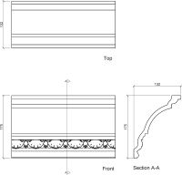 Карниз гибкий Европласт 1.50.256 2000x175x132 мм — фото 3, Карнизы