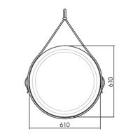 Зеркало Creto Afrodite 61 19-D610A с подсветкой с сенсорным выключателем — фото 6, Зеркала в ванную комнату