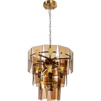 Люстра Artelamp Sophia A4066LM-6PB Янтарная Полированная медь — фото 1, Люстры