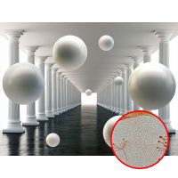 Фреска Ortograf 3D 33260 Фактура бархат золото FX-G Флизелин (3,6*2,7) Белый/Черный, Архитектура/Абстракция — фото 1, Фрески