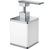 Дозатор для жидкого мыла Boheme 10969-W-CR Белый Хром — фото 1, Дозаторы