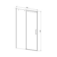 Душевая дверь Vincea Dice 140 VDS-4D140CL профиль Хром стекло прозрачное — фото 4, Раздвижные душевые двери