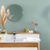 Обои Caselio Danae 103657074 Винил на флизелине (53*10,05) Бирюзовый, Абстракция — фото 3, Обои для стен