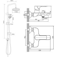 Душевая система Orange Aristo M19-933w Белая — фото 12, Душевые стойки