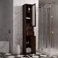 Товар: Шкаф пенал Opadiris Риспекто 30 R 00-00005835 Орех антикварный - фото 3 Шкаф пенал Opadiris Риспекто 30 R 00-00005835 Орех антикварный — фото 3, Мебель для ванной