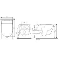 Унитаз-биде AM.PM Sensation CCC301700SC подвесной с сиденьем Микролифт — фото 20, Унитазы