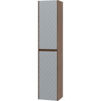 Шкаф пенал Brevita Chester 35 CHE-05035-4950По подвесной Серый матовый Дуб Чарльстон темно-коричневый — фото 1, Мебель для ванной