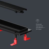 Душевой лоток AM.PM PrimeFlow 80 W02SC-U11-080-04BM с Черной матовой решеткой / под плитку Tile — фото 25, Душевые лотки