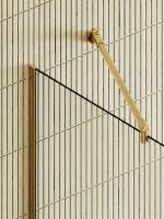 Душевая перегородка Maybah Glass MGD-732-3у 890x1950 в узком профиле Золото стекло прозрачное — фото 7, Душевые перегородки