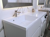 Товар: Раковина Paola Magenta 120 L с местом под стиральную машину Белая глянцевая - фото 9 Раковина Paola Magenta 120 L с местом под стиральную машину Белая глянцевая — фото 9, Раковины