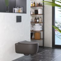 Унитаз Berges Ego XL 083218 подвесной Антрацит матовый с сиденьем Микролифт — фото 7, Подвесные унитазы