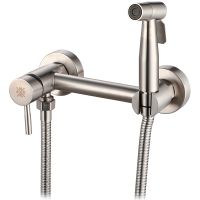 Гигиенический душ со смесителем Ростовская Мануфактура Сантехники SUS129-5-2 Нержавеющая сталь — фото 1, Душевое оборудование. Душевая программа