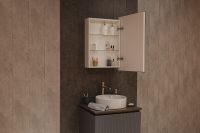 Товар: Зеркальный шкаф Silver Mirrors Киото-2 Flip 50 LED-00002681 с подсветкой Белый - фото 5 Зеркальный шкаф Silver Mirrors Киото-2 Flip 50 LED-00002681 с подсветкой Белый — фото 5, Зеркальные шкафы в ванную