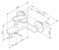 Смеситель для ванны AM.PM Sunny Хром арт-F85C10000 — фото 11, Смеситель для ванны