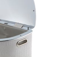 Товар: Корзина для белья Geralis KWH-O Croco Белая, кант Хром, полукруглая - фото 4 Корзина для белья Geralis KWH-O Croco Белая, кант Хром, полукруглая — фото 4, Корзины для белья