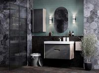 Подвесной шкаф Aquaton Оливия 35 L 1A254703OLUGL Грей Дуб ойстер — фото 3, Мебель для ванной