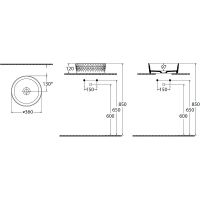 Раковина-чаша Allen Brau Fantasy Romb 36 4.11033.AN Антрацит — фото 4, Раковины накладные