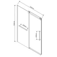 Душевая дверь Vincea Como Soft 150 VDS-1CS150CLB профиль Черный стекло прозрачное — фото 12, Душевые двери в нишу