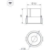 Товар: Встраиваемый светильник Arlight Atlas 035454 Белый - фото 7 Встраиваемый светильник Arlight Atlas 035454 Белый — фото 7, Точечные светильники