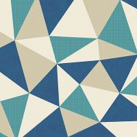 Обои Andrea Rossi Arlequin 54307-5 Винил на флизелине (1,06*10,05) Бирюзовый, Геометрия — фото 1, Обои для стен