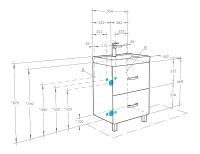 Тумба под раковину Aquaton Америна 56 Н 1A169201AM010 Белая глянцевая — фото 6, Тумбы под раковину