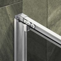 Душевая дверь Maybah Glass MGD-1284-5 1200x1950 раздвижная профиль Хром матовый стекло графитовое — фото 3, Душевые двери в нишу