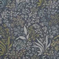 Обои Alessandro Allori Rebecca 15008-9 Винил на флизелине (1,06*10,05) Синий, Цветы — фото 1, Обои для стен