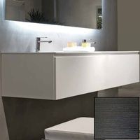 Тумба с раковиной SanVit Флай 75 kfly2075 с фактурой под дерево подвесная Венге — фото 1, Мебель для ванной