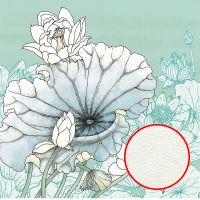 Фреска Ortograf Grafika Natura 31510 Фактура флок FLK Флизелин (2,7*2,7) Бирюзовый/Белый, Цветы/Абстракция — фото 1, Фрески