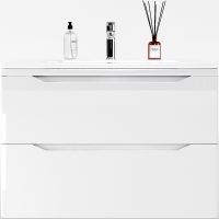 Тумба под раковину Style Line Марелла 80 Люкс Plus СС-00002411 подвесная Белый глянец антискрейтч — фото 1, Тумбы под раковину