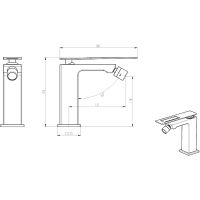Товар: Смеситель для биде Boheme Q 146-WB Белый Черный - фото 2 Смеситель для биде Boheme Q 146-WB Белый Черный — фото 2, Смесители