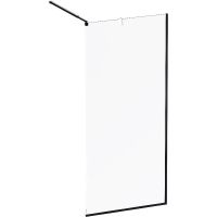 Душевая перегородка AM.PM Func 90 W84WI-90-F1-BTE профиль Черный стекло прозрачное — фото 2, Душевые перегородки